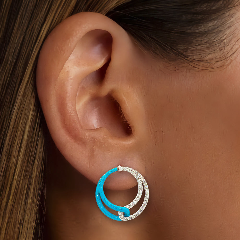 EMB1017 shown on the ear (medium deep skin tone)