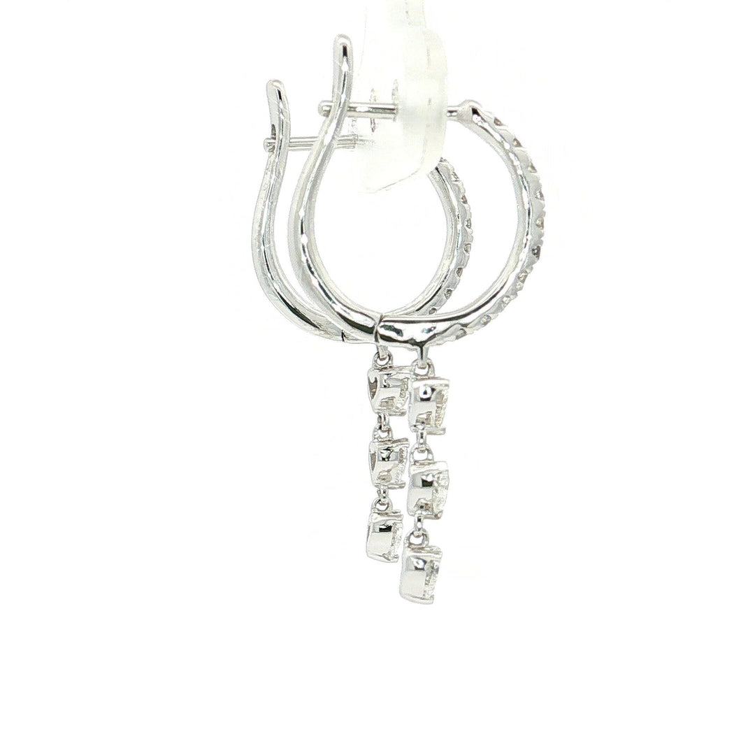 0.88 CTW Natural Heart Brilliant Cut Colorless Nearly Flawless Diamond Dangle Earrings in 18kt White Gold – Jewelry Depot, Inc.