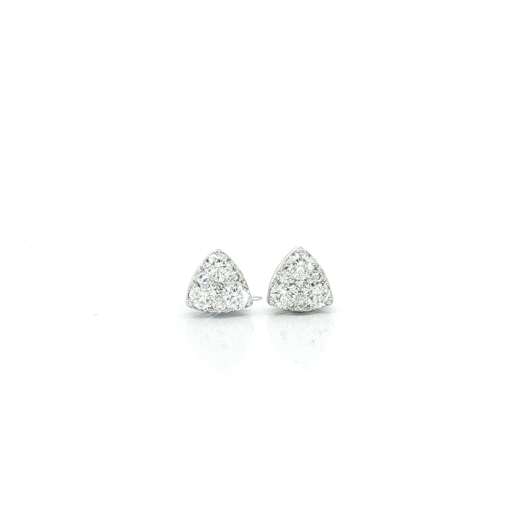 Pavé Cluster Colorless Nearly Flawless Diamond Stud Earrings (½ ct. tw.) in 18k White Gold