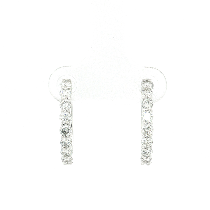 Colorless Nearly Flawless Diamond Hoop Earrings (1 ct. tw.) in 14k White Gold