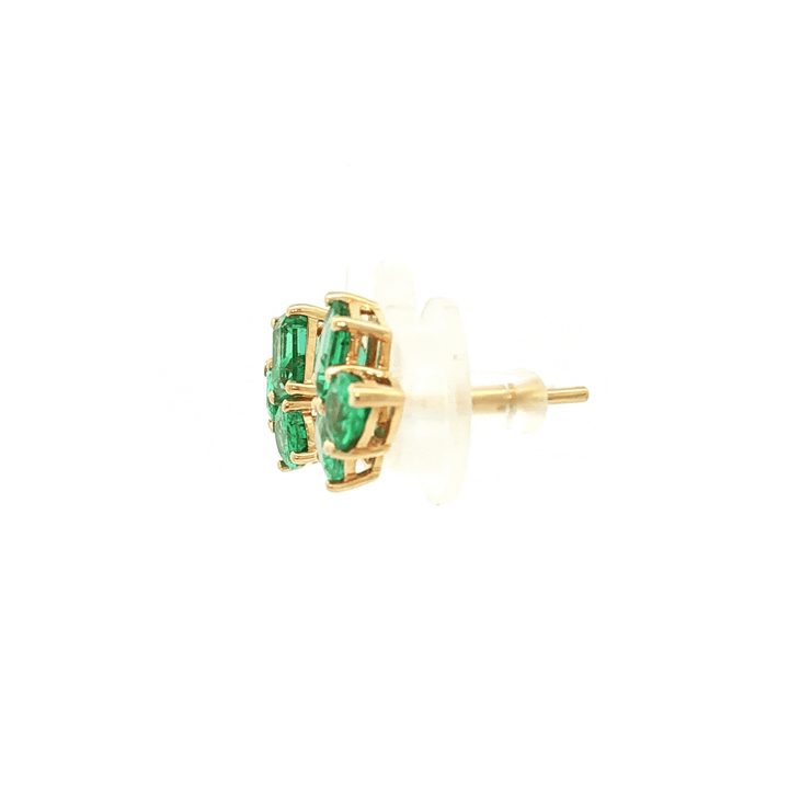 1.75 CTW AAA Grade Natural Triple Cut Emerald Earrings in 18kt Yellow Gold – Jewelry Depot, Inc.