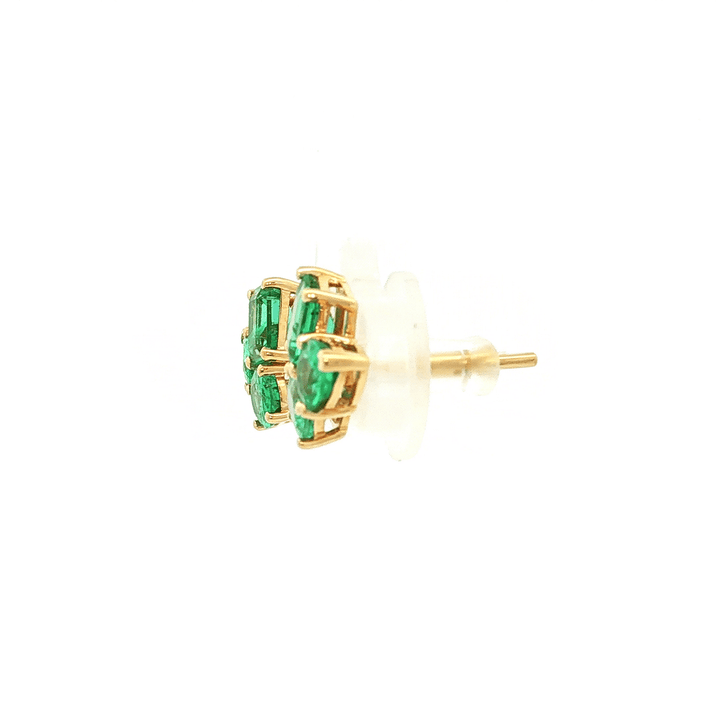 1.75 CTW AAA Grade Natural Triple Cut Emerald Earrings in 18kt Yellow Gold – Jewelry Depot, Inc.