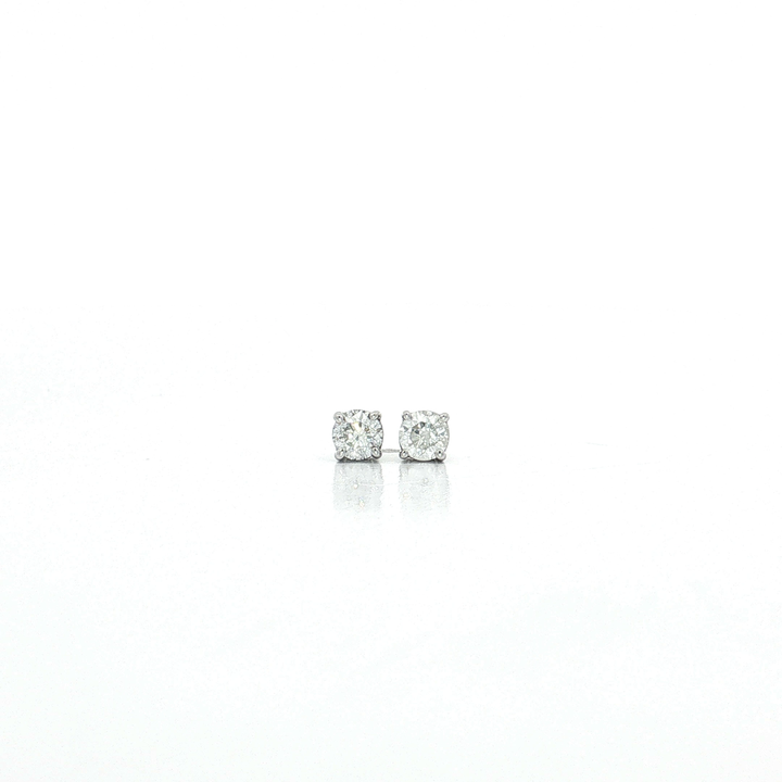 Solitaire Colorless Diamond Stud Earrings (¼ ct. tw.) in 14k White Gold