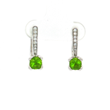 Vivid Peridot Cubic Zirconia Huggie Earrings (1 ⅒ ct. tw.) in Sterling Silver