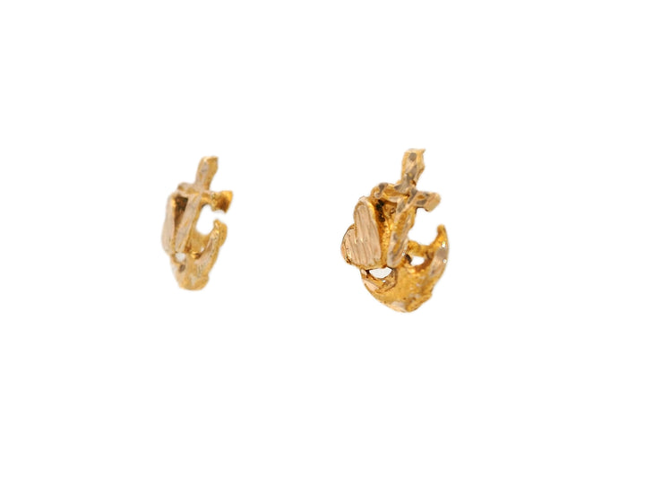 Cross, Heart & Anchor Earrings in 14KT Yellow Gold