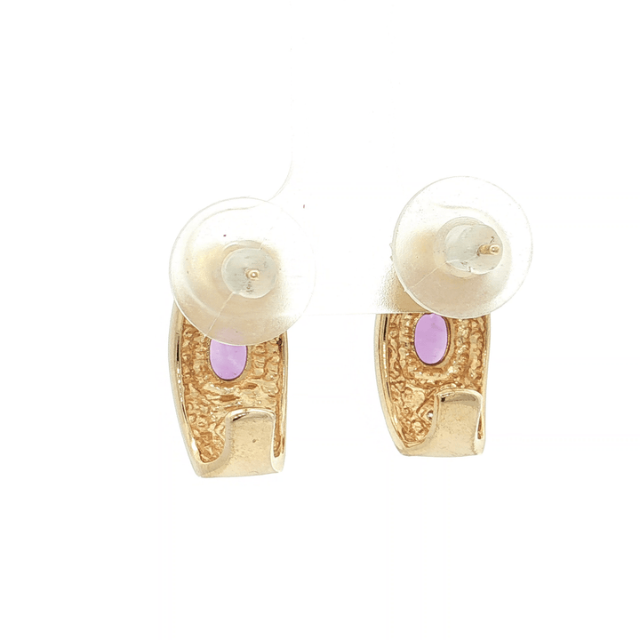 1.38 CTW AAA Grade Amethyst & Natural Diamond Earrings in 14kt Yellow Gold – Jewelry Depot, Inc.