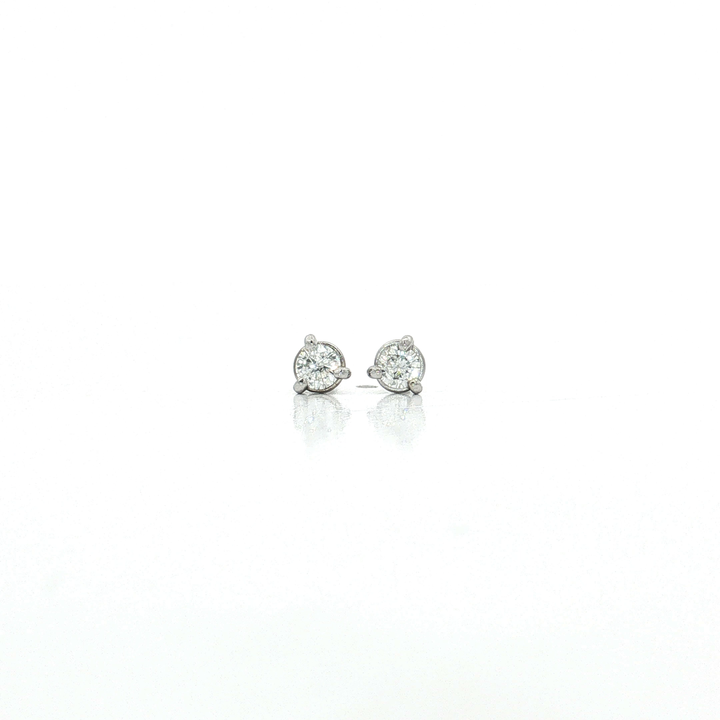 Martini Colorless Near-Flawless Diamond Stud Earrings (⅕ ct. tw.) in 14k White Gold