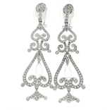 Nearly Flawless Colorless Diamond Chandelier Earrings (3 ct. tw.) in 18k White Gold