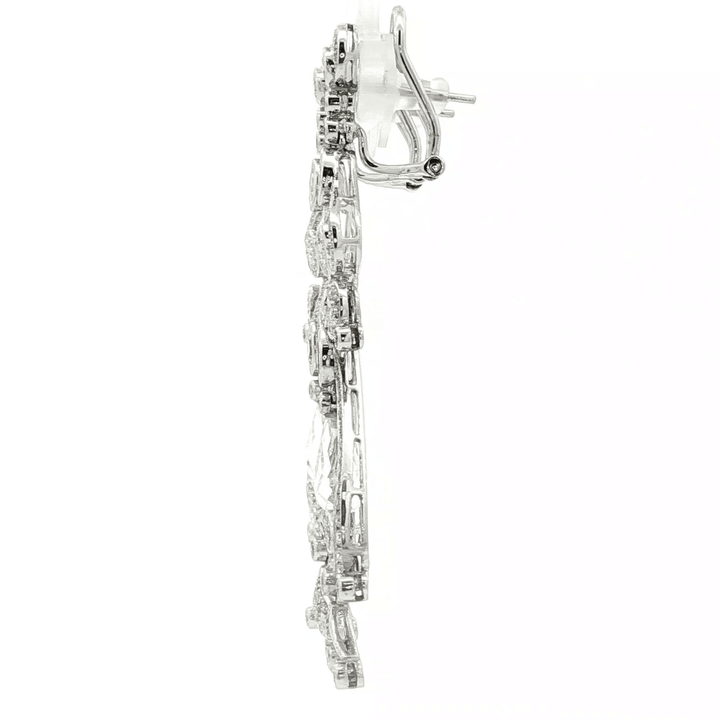 3.00 CTW Natural Colorless Nearly Flawless Diamond Chandelier Earrings in 18kt White Gold – Jewelry Depot, Inc.