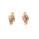 Dual Swirl Textured Stud Earrings in 14k Rose Gold