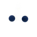 Blue Lapis Lazuli Stud Earrings (8mm) in 18k Yellow Gold
