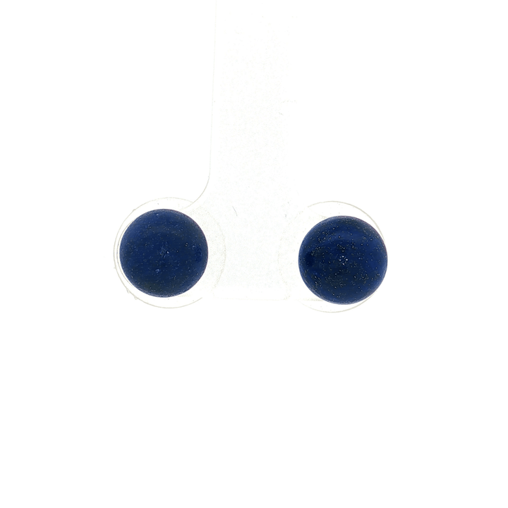 8mm Natural Blue Lapis Lazuli Stud Earrings in 18kt Yellow Gold – Jewelry Depot, Inc.
