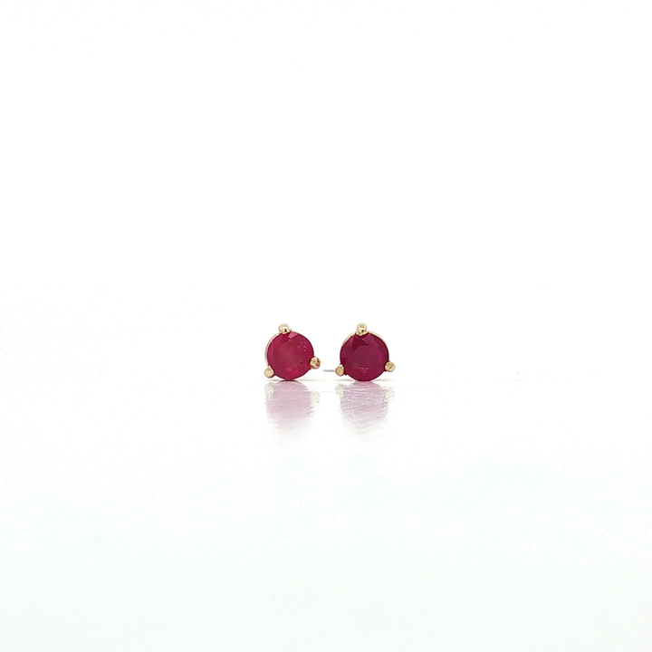 Martini Ruby Stud Earrings (⅖ ct. tw.) in 14k Yellow Gold