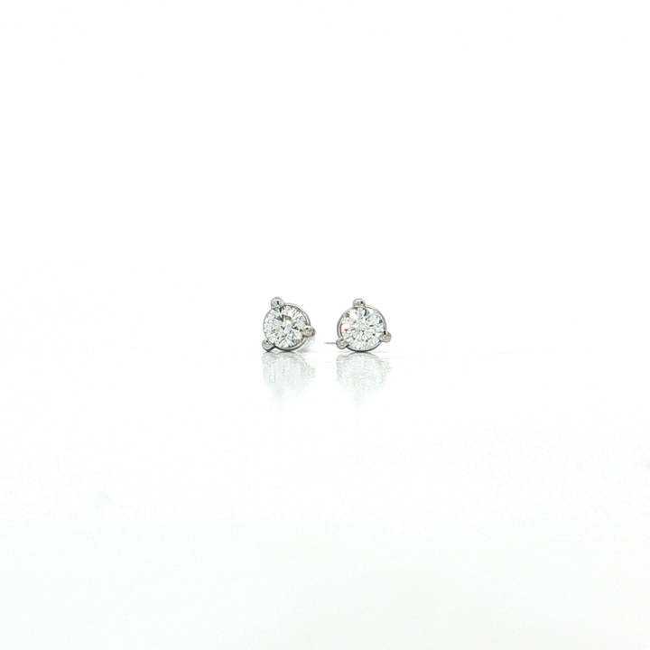 Martini Colorless Nearly Flawless Diamond Stud Earrings (⅕ ct. tw.) in 14k White Gold