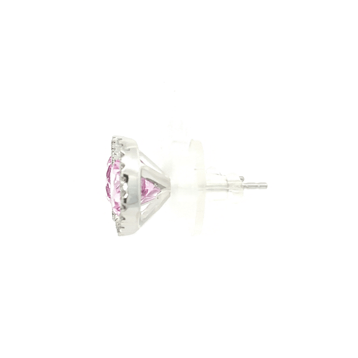 3.55 CTW AAAA Grade Natural Pink Tourmaline & Colorless Nearly Flawless Diamond Earrings in 18kt White Gold – Jewelry Depot, Inc.