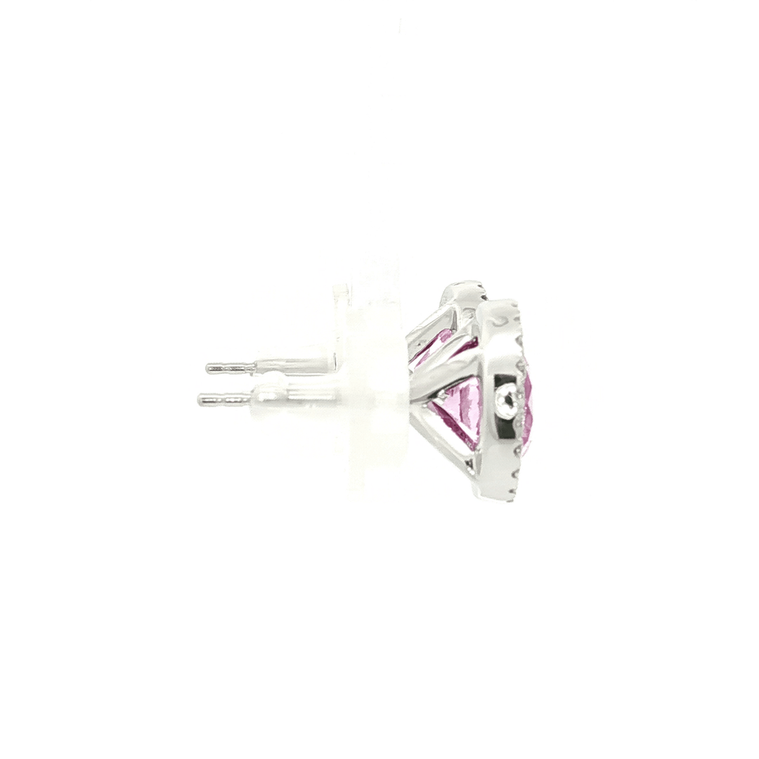 3.55 CTW AAAA Grade Natural Pink Tourmaline & Colorless Nearly Flawless Diamond Earrings in 18kt White Gold – Jewelry Depot, Inc.