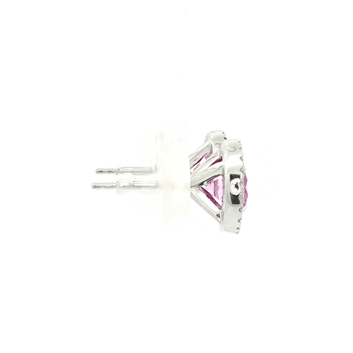 3.55 CTW AAAA Grade Natural Pink Tourmaline & Colorless Nearly Flawless Diamond Earrings in 18kt White Gold – Jewelry Depot, Inc.