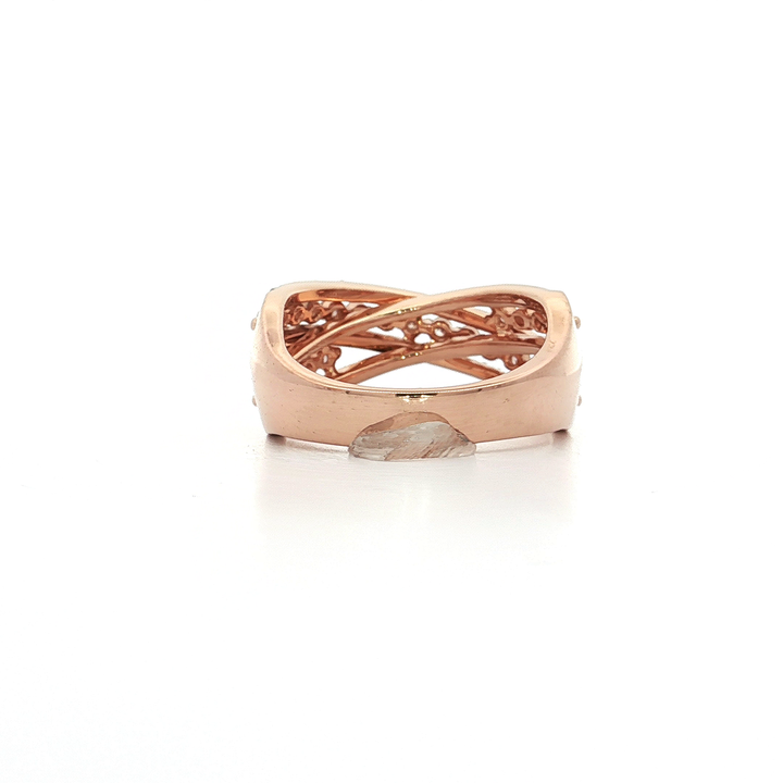 0.83 CTW Le Vian® Diamond Crossover Band with Vanilla & Chocolate Diamonds in 14kt Strawberry Gold