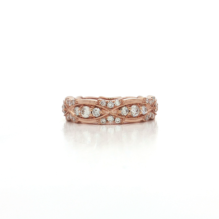 Infinity Colorless Near-Flawless Diamond Wedding Band (¾ ct. tw.) in 14k Rose Gold