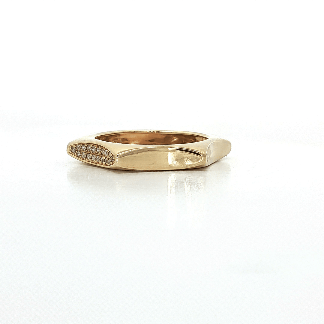 0.15 CTW Natural Round Brilliant Cut Near - Colorless Diamonds in a Star Hexagonal 14kt Yellow Gold Band – Jewelry Depot, Inc.