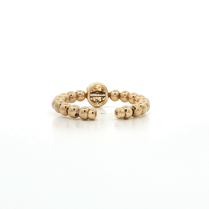 0.70 CTW Natural Round Brilliant Cut Diamond Cluster Ring on a Beaded 14kt Yellow Gold Band – Jewelry Depot, Inc.