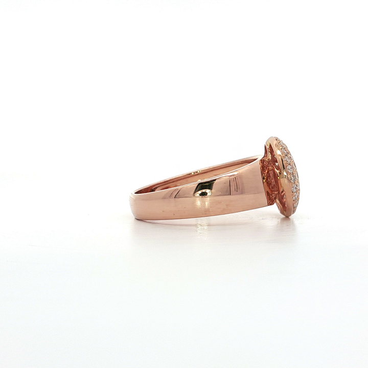 0.46 CTW Dome Pavé Cluster Ring with Natural Round Brilliant Cut Diamonds in 14kt Rose Gold