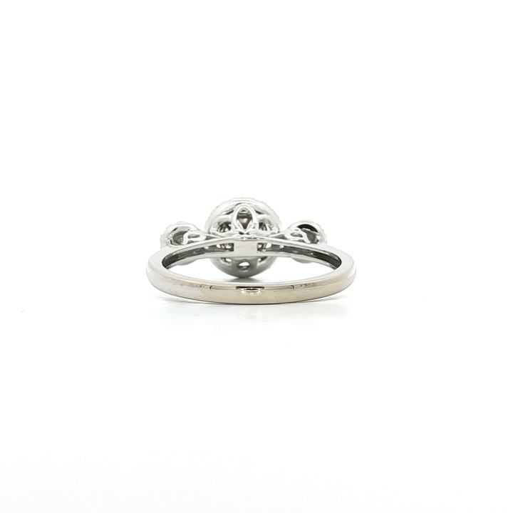 0.56 CTW of Colorless Natural Diamonds in a Triple Cluster Triple Halo Ring in 14kt White Gold – Jewelry Depot, Inc.