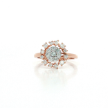 Round Brilliant Cut Diamond Flower Burst Ring (⅗ ct.) in 14k Rose Gold