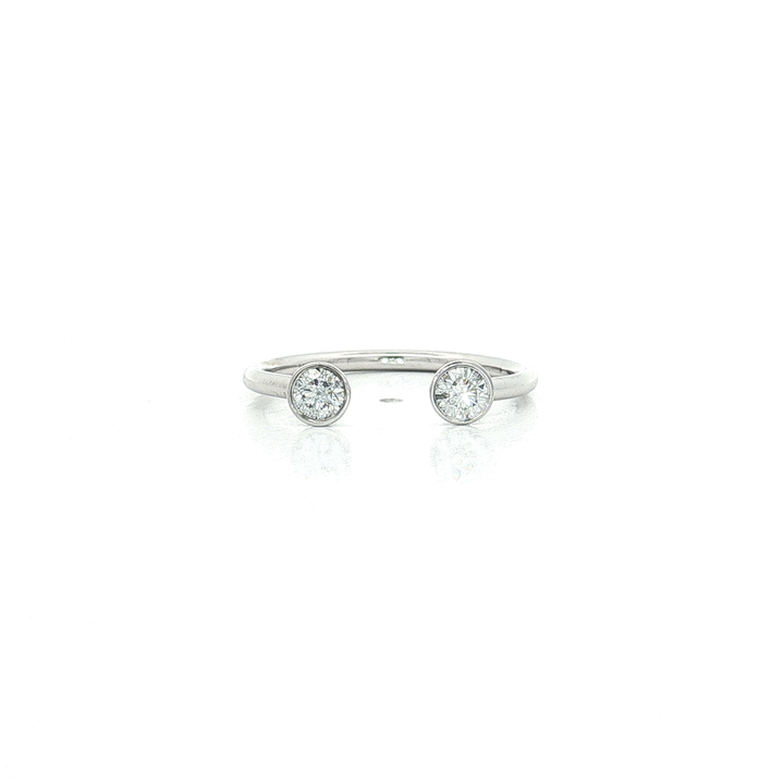 Round Brilliant Cut Near Colorless Toi et Moi Diamond Ring (¼ ct.) in 14k White Gold