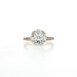 Nearly Flawless Colorless Diamond Flower Cluster Ring (1 ⅓ ct. tw.) in 14k Rose Gold