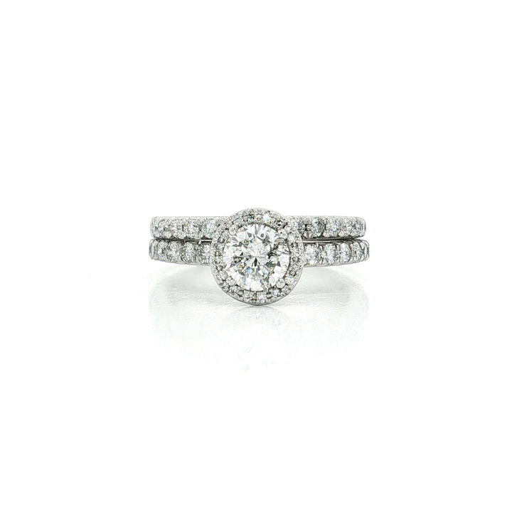 Halo Colorless Diamond Bridal Set (2 ¼ ct. tw.) in 14k White Gold