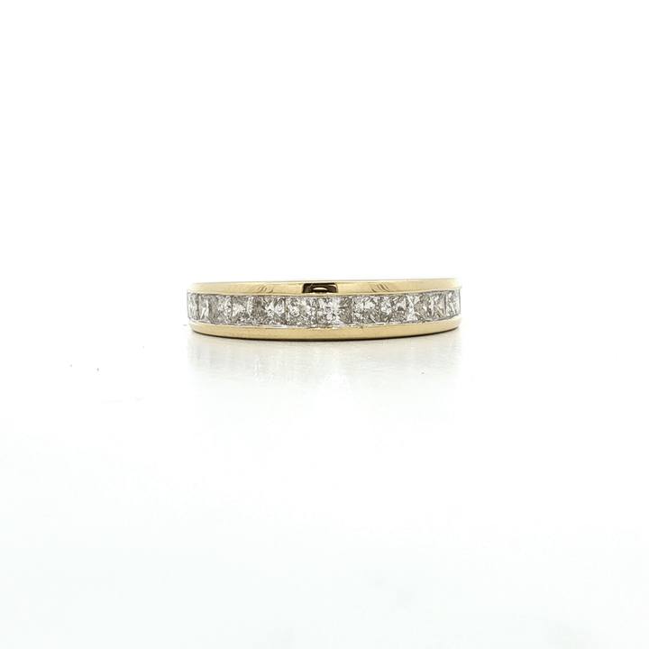 1.05 CTW Princess Cut Channel - Set Natural Diamond Wedding Band in 14kt Yellow Gold – Jewelry Depot, Inc.