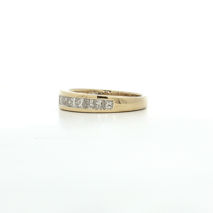 1.05 CTW Princess Cut Channel - Set Natural Diamond Wedding Band in 14kt Yellow Gold – Jewelry Depot, Inc.