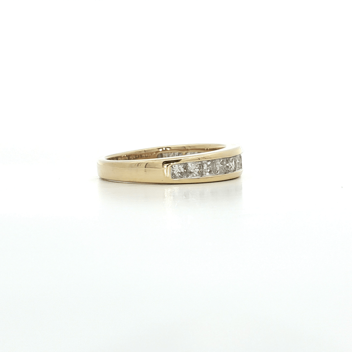 1.05 CTW Princess Cut Channel - Set Natural Diamond Wedding Band in 14kt Yellow Gold – Jewelry Depot, Inc.