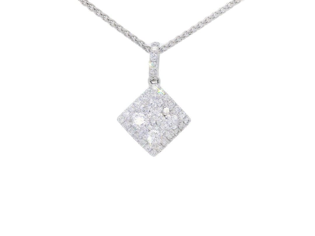 1.00 CTW Colorless & Near-Flawless Diamond Pendant Necklace in 18KT White Gold