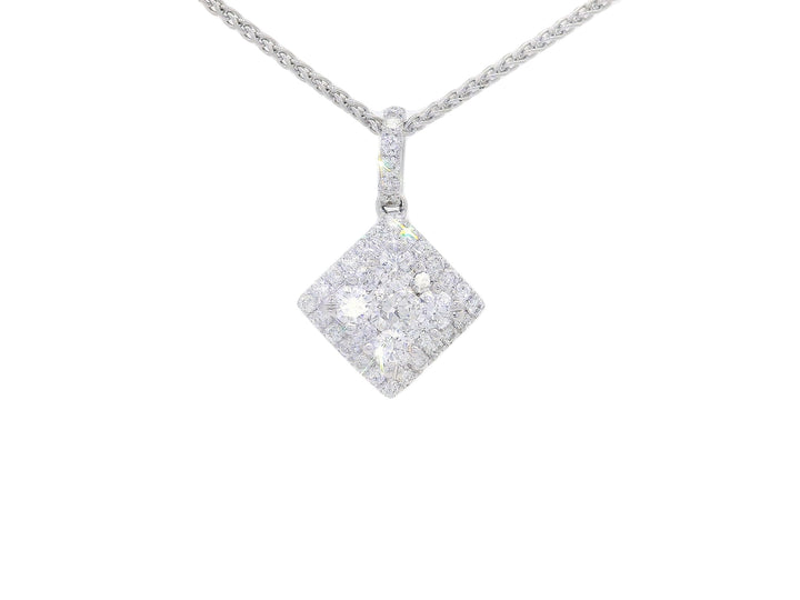 1.00 CTW Colorless & Near-Flawless Diamond Pendant Necklace in 18KT White Gold