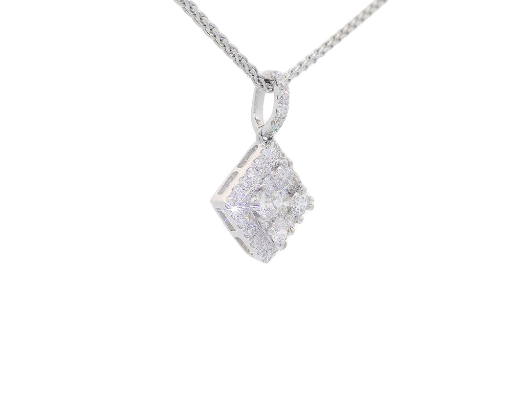 1.00 CTW Colorless & Near-Flawless Diamond Pendant Necklace in 18KT White Gold