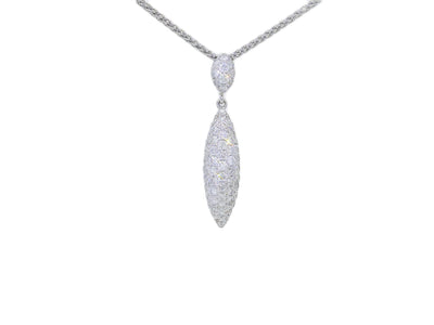 0.75 CTW Colorless & Near - Flawless Natural Diamond Drop Pendant Necklace in 18kt White Gold – Jewelry Depot, Inc.