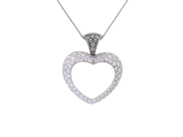 Nearly Flawless Colorless Mouawad® Designer Diamond Heart Pendant (3 ct. tw.) in 18k White Gold
