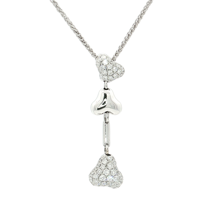Nearly Flawless Colorless Diamond Drop Pendant Necklace (½ ct. tw.) in 18k White Gold