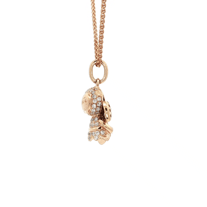 0.40 CTW Natural Colorless Nearly Flawless Diamond Angel Pendant Necklace in 18kt Rose Gold – Jewelry Depot, Inc.