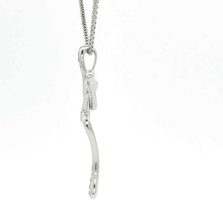0.25 CTW Natural Colorless Nearly Flawless Diamond Swivel Cross Pendant Necklace in 18kt White Gold – Jewelry Depot, Inc.