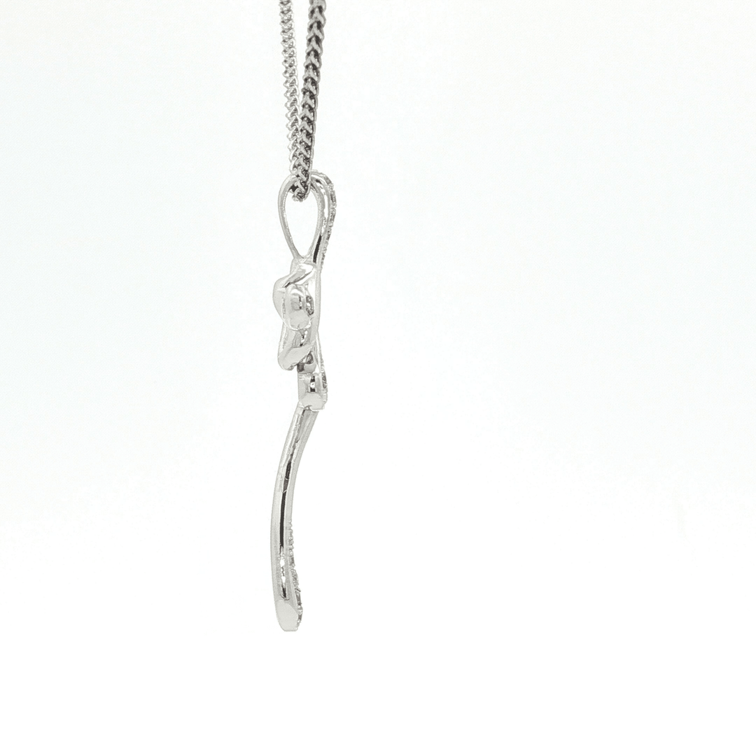 0.25 CTW Natural Colorless Nearly Flawless Diamond Swivel Cross Pendant Necklace in 18kt White Gold – Jewelry Depot, Inc.