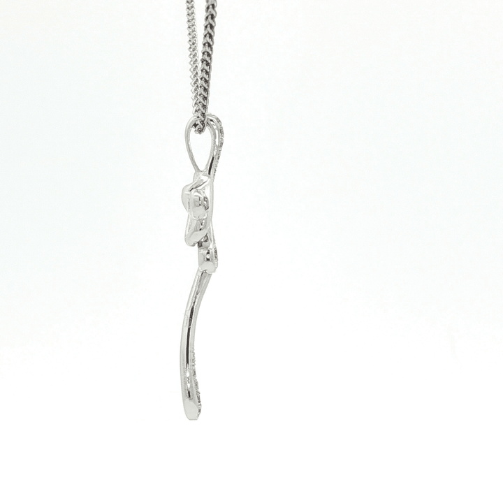 0.25 CTW Natural Colorless Nearly Flawless Diamond Swivel Cross Pendant Necklace in 18kt White Gold – Jewelry Depot, Inc.