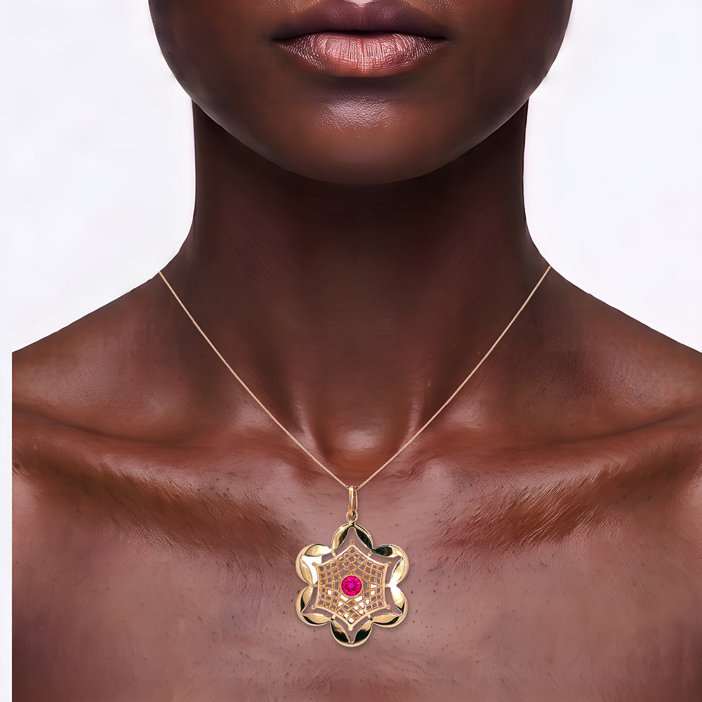N10989 shown on the neck (deep skin tone)