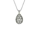 Pear Cluster Colorless Nearly Flawless Diamond Pendant Necklace (½ ct. tw.) in 14k White Gold