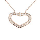 Round Brilliant Cut Nearly Flawless Colorless Diamond Pendant Necklace (1 ½ ct. tw.) in 14k Rose Gold