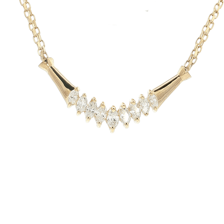 1.06 CTW Colorless Marquise Brilliant Cut Natural Diamond Necklace in 14kt Yellow Gold – Jewelry Depot, Inc.