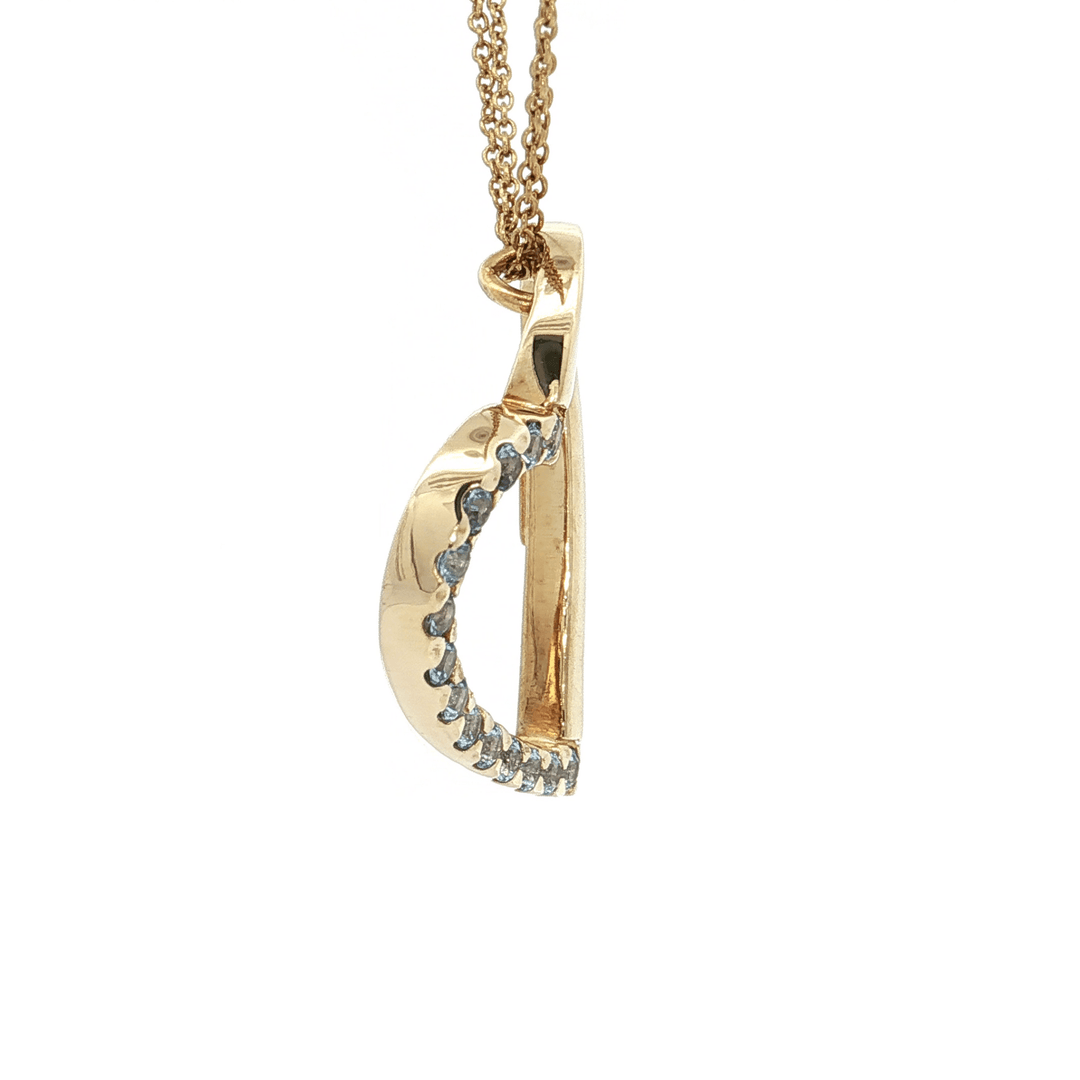 1.40 CTW AAAA Grade Sky Blue Round Brilliant Cut Topaz set in a 14kt Yellow Gold Heart Pendant Necklace – Jewelry Depot, Inc.