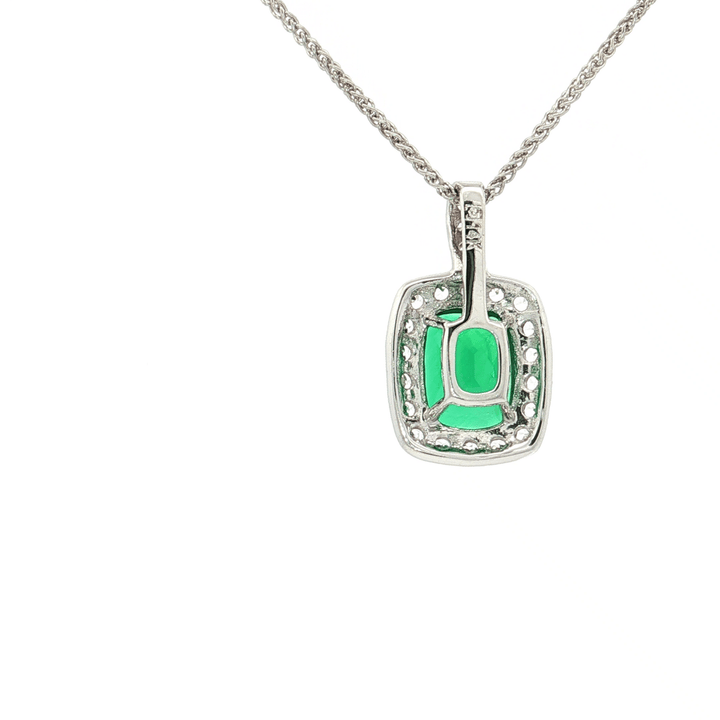 4.15 CTW Natural AAAA Grade Tsavorite Green Garnet & Colorless Nearly Flawless Diamond Pendant Necklace in 14kt White Gold – Jewelry Depot, Inc.